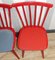 Red Kitchen Rung Chair in the style of Tapiovaara, 1960s, Set of 4 8
