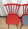 Chaise en Barreau de Cuisine Rouge dans le style de Tapiovaara, 1960s, Set de 4 18