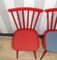 Red Kitchen Rung Chair in the style of Tapiovaara, 1960s, Set of 4 18