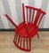 Chaise en Barreau de Cuisine Rouge dans le style de Tapiovaara, 1960s, Set de 4 11
