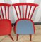 Red Kitchen Rung Chair in the style of Tapiovaara, 1960s, Set of 4 16