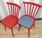 Chaise en Barreau de Cuisine Rouge dans le style de Tapiovaara, 1960s, Set de 4 12