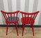 Chaise en Barreau de Cuisine Rouge dans le style de Tapiovaara, 1960s, Set de 4 6