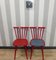 Red Kitchen Rung Chair in the style of Tapiovaara, 1960s, Set of 4 17