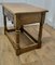 Arts and Crafts Oak Joint Stool or Occasional Table with Drawer 4