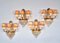 French Hollywood Regency Brass, Crystal and Gilt Wall Lights, 1940s, Set of 4, Image 1