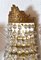 Lámparas de pared Hollywood Regency francesas de latón, cristal y dorado, años 40. Juego de 4, Imagen 10