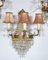 French Hollywood Regency Brass, Crystal and Gilt Wall Lights, 1940s, Set of 4, Image 9