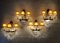 French Hollywood Regency Brass, Crystal and Gilt Wall Lights, 1940s, Set of 4 6