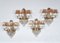 French Hollywood Regency Brass, Crystal and Gilt Wall Lights, 1940s, Set of 4, Image 2