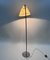 Brass Arc Floor Lamp with Parchment Lampshade, Germany, 1950s 14