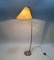 Bogenförmige Messing Stehlampe mit Pergament Lampenschirm, Deutschland, 1950er 6