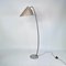 Brass Arc Floor Lamp with Parchment Lampshade, Germany, 1950s 7