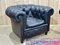 Fauteuils Chesterfield en Cuir Noir de Poltrona Frau, Italie, 1950s, Set de 2 21