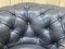 Italian Black Leather Chesterfield Armchairs from Poltrona Frau, 1950s, Set of 2 16