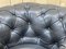 Italian Black Leather Chesterfield Armchairs from Poltrona Frau, 1950s, Set of 2, Image 16