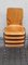 Sedie impilabili vintage in acciaio tubolare cromato con sedile e schienale in compensato di faggio giallo-marrone, anni '70, set di 4, Immagine 6
