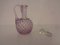 Italian Pink Bubble Glass Decanter with Stopper, 1960s 4