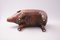 Taburete en forma de cerdo vintage de cuero de Valenti, años 70, Imagen 8