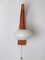 Teak Wall Lamp with Opal Glass Shade, 1960s, Image 9