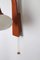 Teak Wall Lamp with Opal Glass Shade, 1960s 8