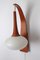 Teak Wandlampe mit Opalglasschirm, 1960er 6