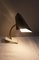 Lampe de Bureau Ajustable Mid-Century avec Base à Pince Variable Blanche, Bras en Spirale Ajustable et Abat-jour Réflecteur Gris, 1960s 1