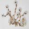 French Hollywood Regency Golden Floral Teardrop Wall Sconce, 1950s, Image 1