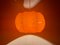 Lámpara colgante de plástico naranja con efecto de mármol de Ilka-Plast, años 70, Imagen 15