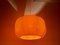 Lampada a sospensione in plastica arancione con effetto marmo di Ilka-Plast, anni '70, Immagine 18
