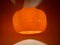 Lampada a sospensione in plastica arancione con effetto marmo di Ilka-Plast, anni '70, Immagine 17