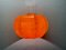 Lampada a sospensione in plastica arancione con effetto marmo di Ilka-Plast, anni '70, Immagine 12