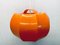 Lampada a sospensione in plastica arancione con effetto marmo di Ilka-Plast, anni '70, Immagine 8