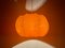 Lampada a sospensione in plastica arancione con effetto marmo di Ilka-Plast, anni '70, Immagine 13