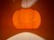 Lampada a sospensione in plastica arancione con effetto marmo di Ilka-Plast, anni '70, Immagine 16
