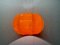 Hanging Lamp in Orange Plastic with a Marble Effect from Ilka-Plast, 1970s 11