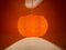 Lampada a sospensione in plastica arancione con effetto marmo di Ilka-Plast, anni '70, Immagine 14