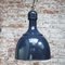 Vintage Industrial Blue Enamel Pendant Lamp, 1950s 4