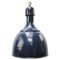 Vintage Industrial Blue Enamel Pendant Lamp, 1950s 1