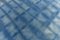 Quadratischer blauer Naturhanf-Teppich 6