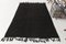 Black Hemp Kilim Rug 2