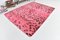 Large Brown & Hot Pink Handmade Hemp Rug 3