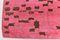 Großer handgearbeiteter Hanfteppich in Braun & Pink 12