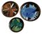Abstract Art Enamelled Metal Plates by Silvano Bozzolini, 1969, Set of 3 1