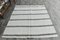 White & Black Square Striped Hemp Area Rug 4