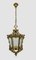 Lámpara colgante con farol estilo Imperio de bronce, Francia, años 40, Imagen 2