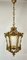 Lámpara colgante con farol estilo Imperio de bronce, Francia, años 40, Imagen 3