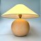 Classic Salmon Pink Ceramic Table Lamp with Large Conic Shade, 1980s, Image 4