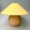 Classic Salmon Pink Ceramic Table Lamp with Large Conic Shade, 1980s 2