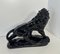 Italian Artist, Art Deco Lion, 1930s, Black Polished Fired Clay, Image 9